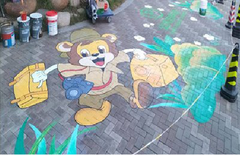 沧源夏季画地面彩绘会遇到的问题