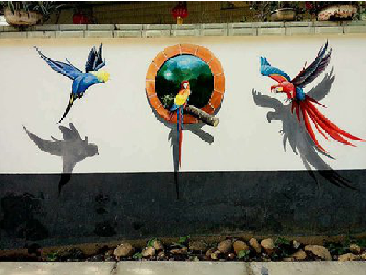 沧源视觉错位-3D墙绘设计