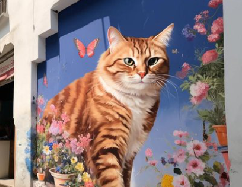 沧源自己绘制有个性的手绘墙